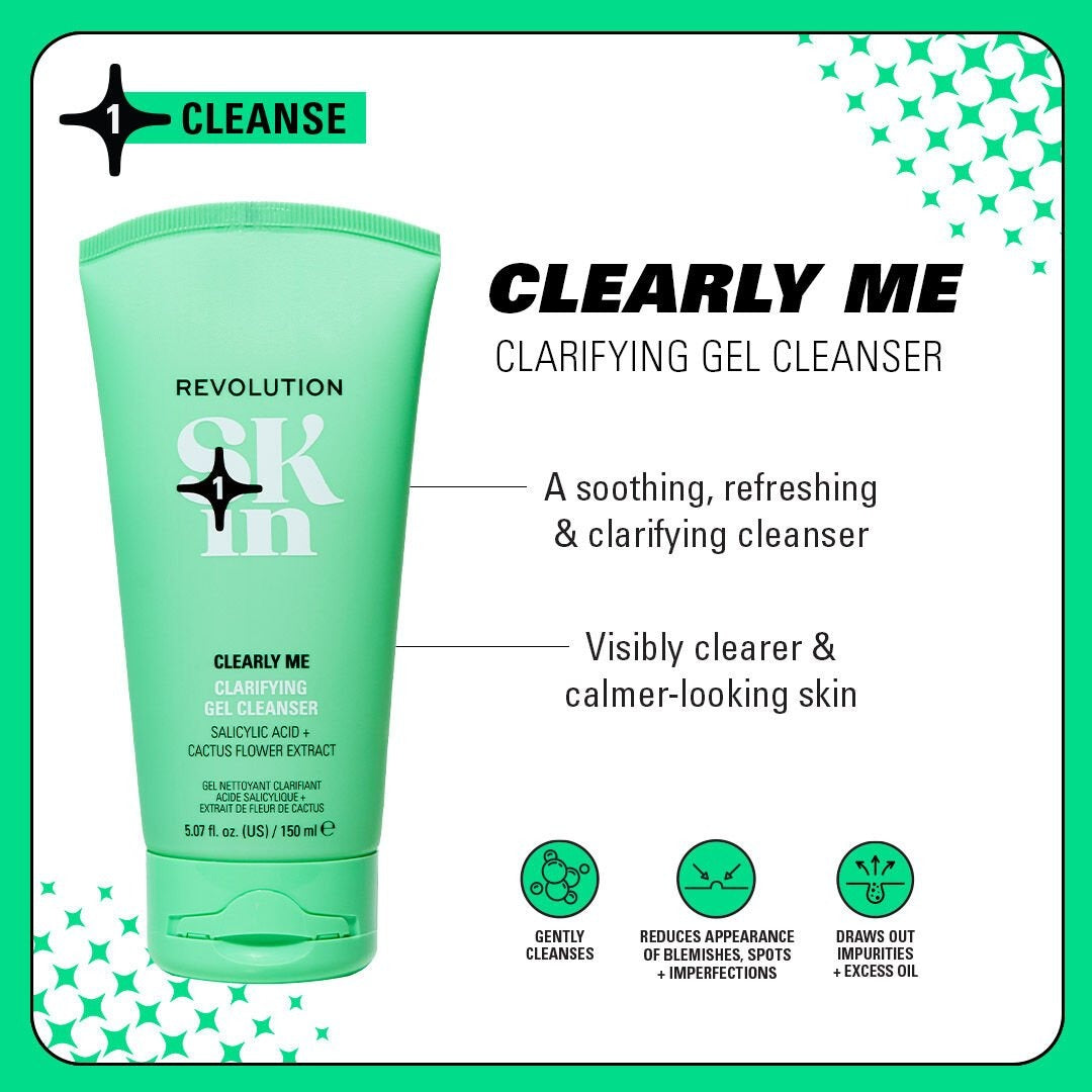 Revolution Skin Clearly Me 2% Salicylic Acid Clarifying Cleansing Gel