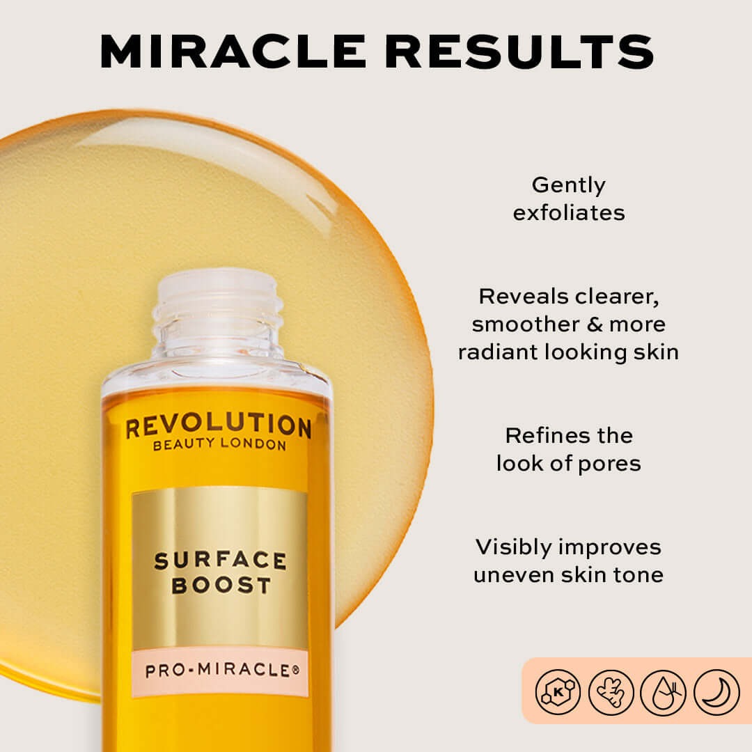 Revolution Pro Miracle Surface Boost Kojic Acid, Turmeric + Glycolic Acid Toner
