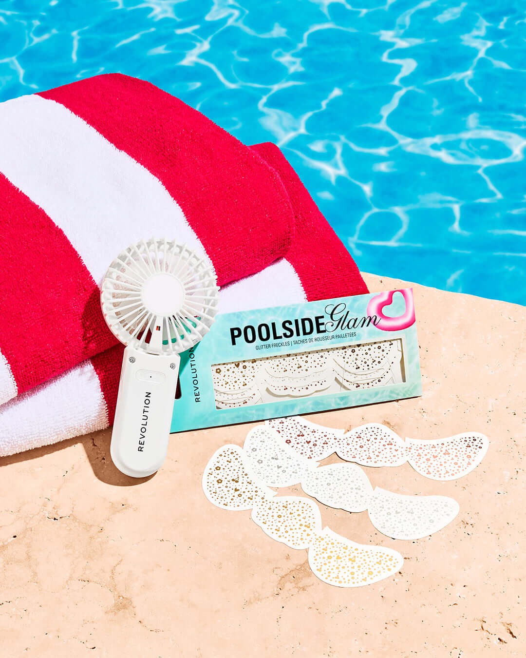 Revolution Poolside Hand Held Electric Fan White