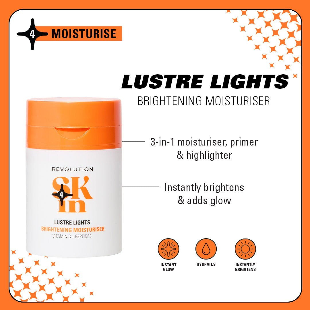 Revolution Skin Lustre Lights Vitamin C & Peptides Brightening Moisturiser