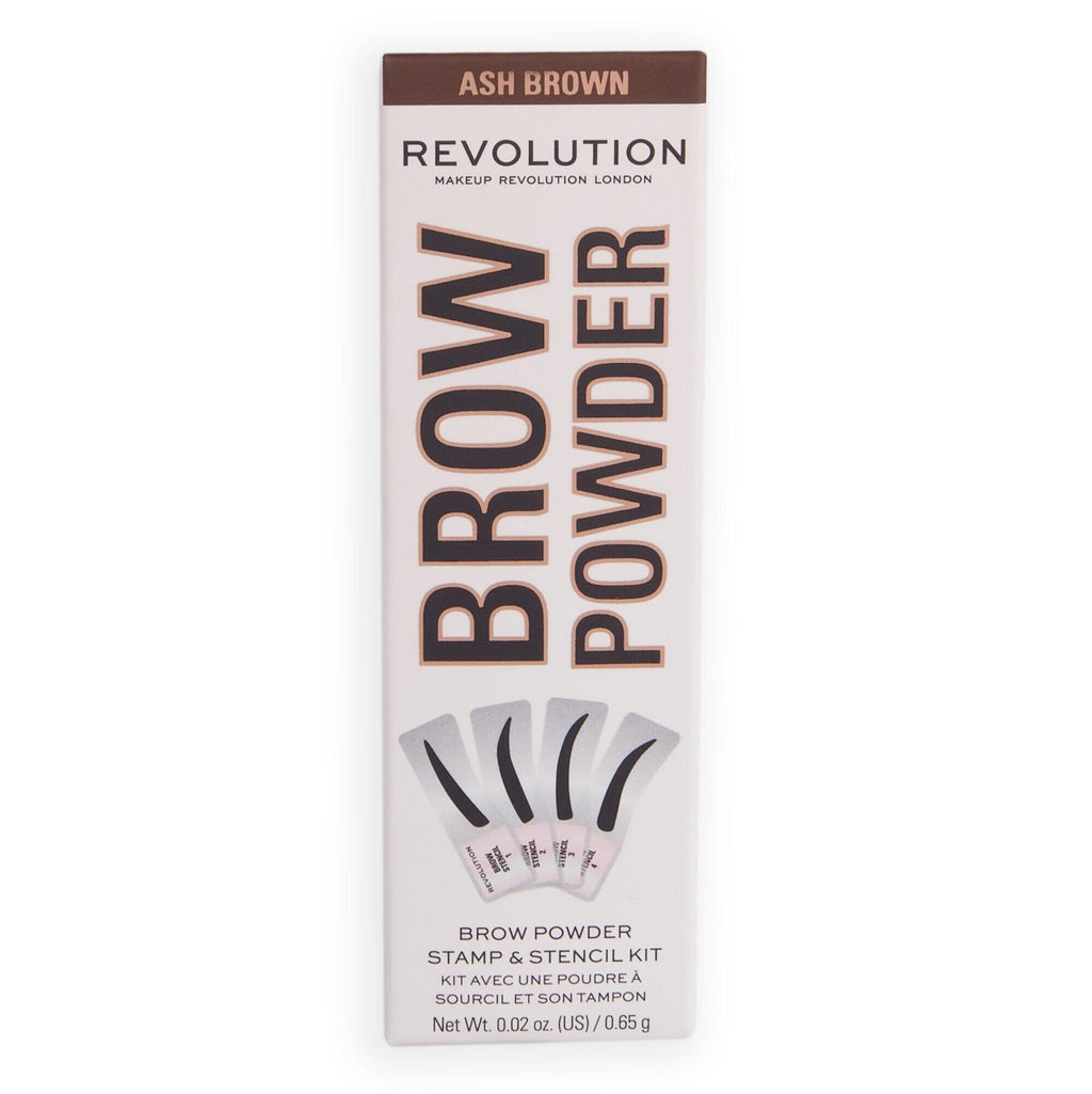 Revolution Brow Powder Stamp & Stencil Kit Ash Brown