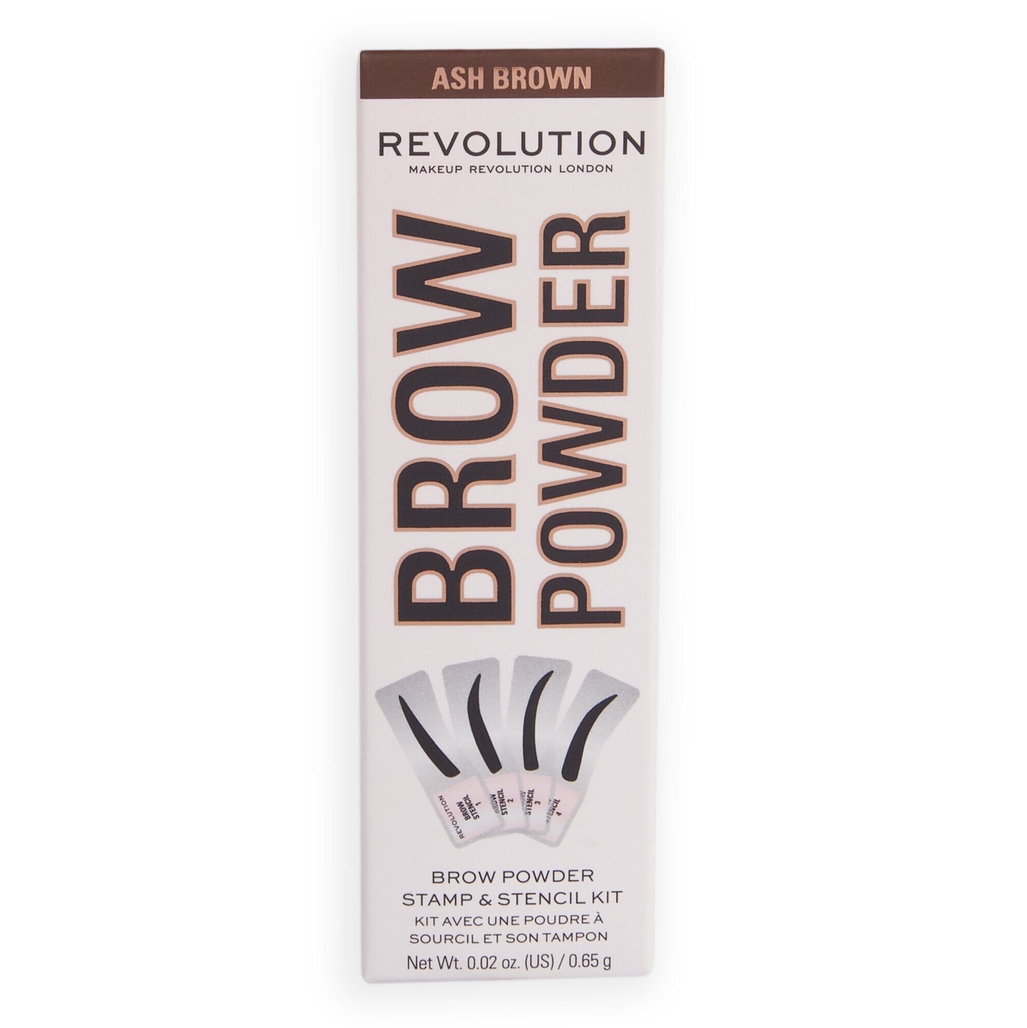 Revolution Brow Powder Stamp & Stencil Kit Ash Brown
