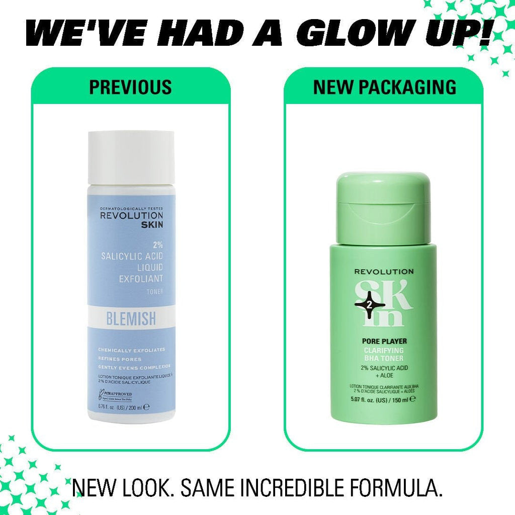 Revolution Skin Pore Player 2% Salicylic Acid & Aloe Clarifying BHA Toner