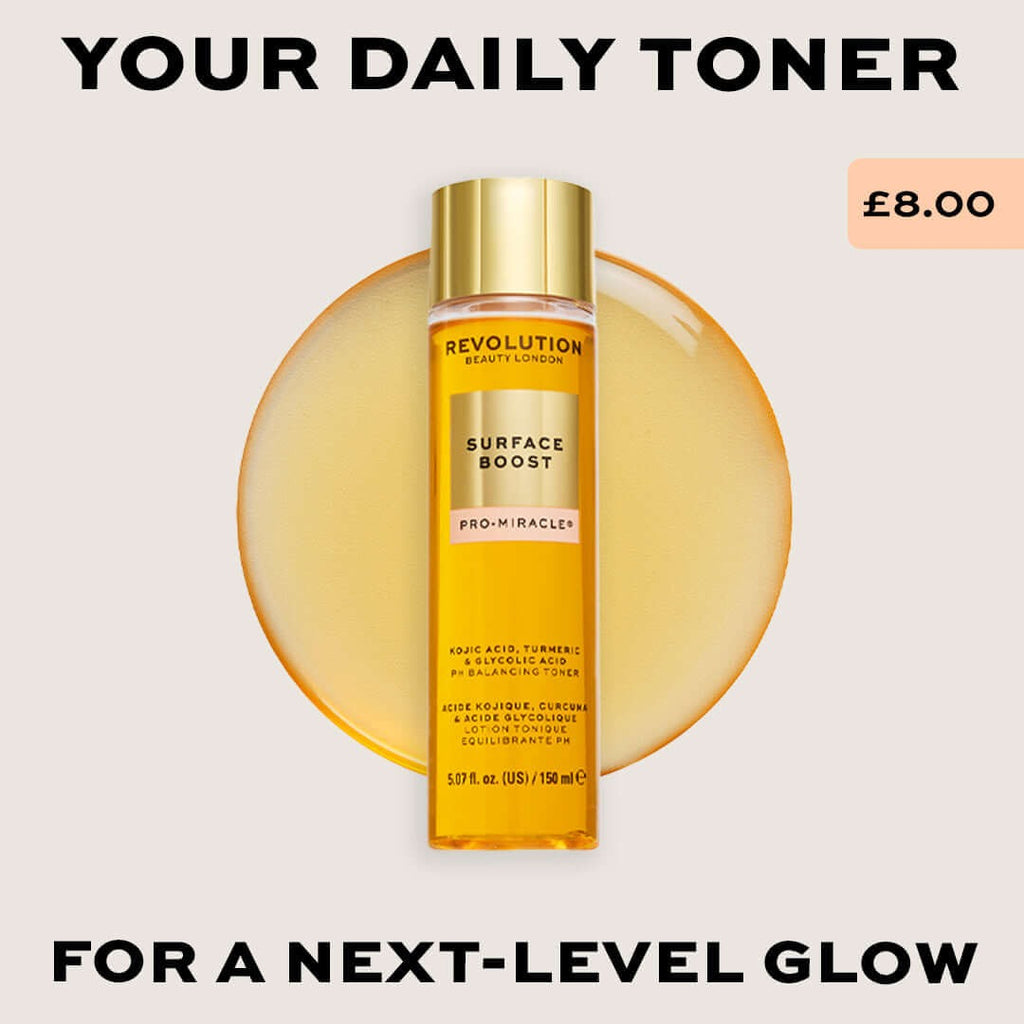 Revolution Pro Miracle Surface Boost Kojic Acid, Turmeric + Glycolic Acid Toner