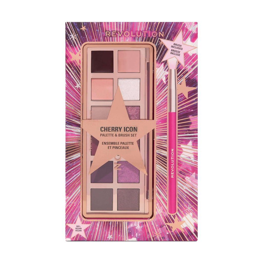 Revolution Cherry Icon Shadow Palette and Brush Set
