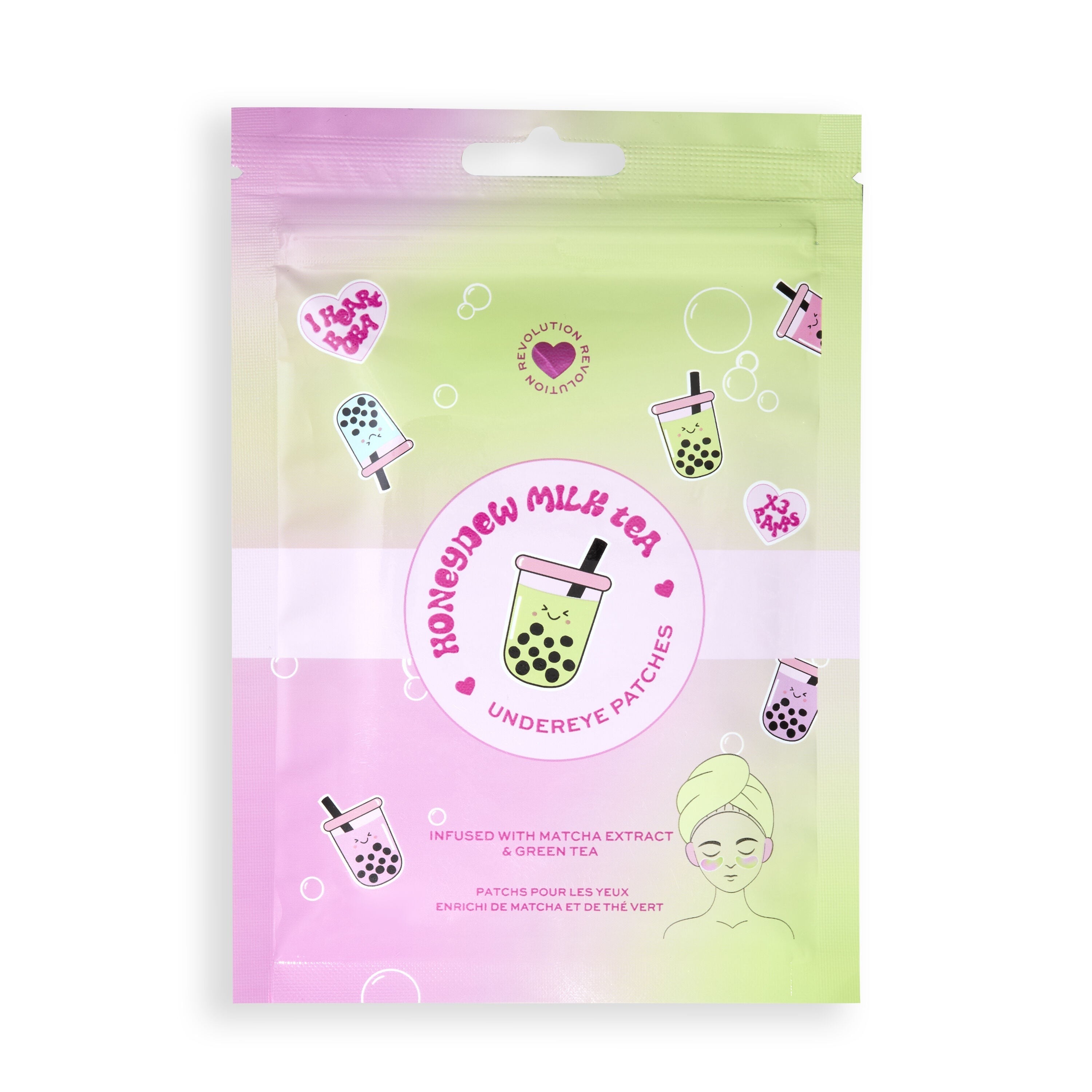 I Heart Revolution Bubble Tea Honeydew Milk Tea Undereye Patches