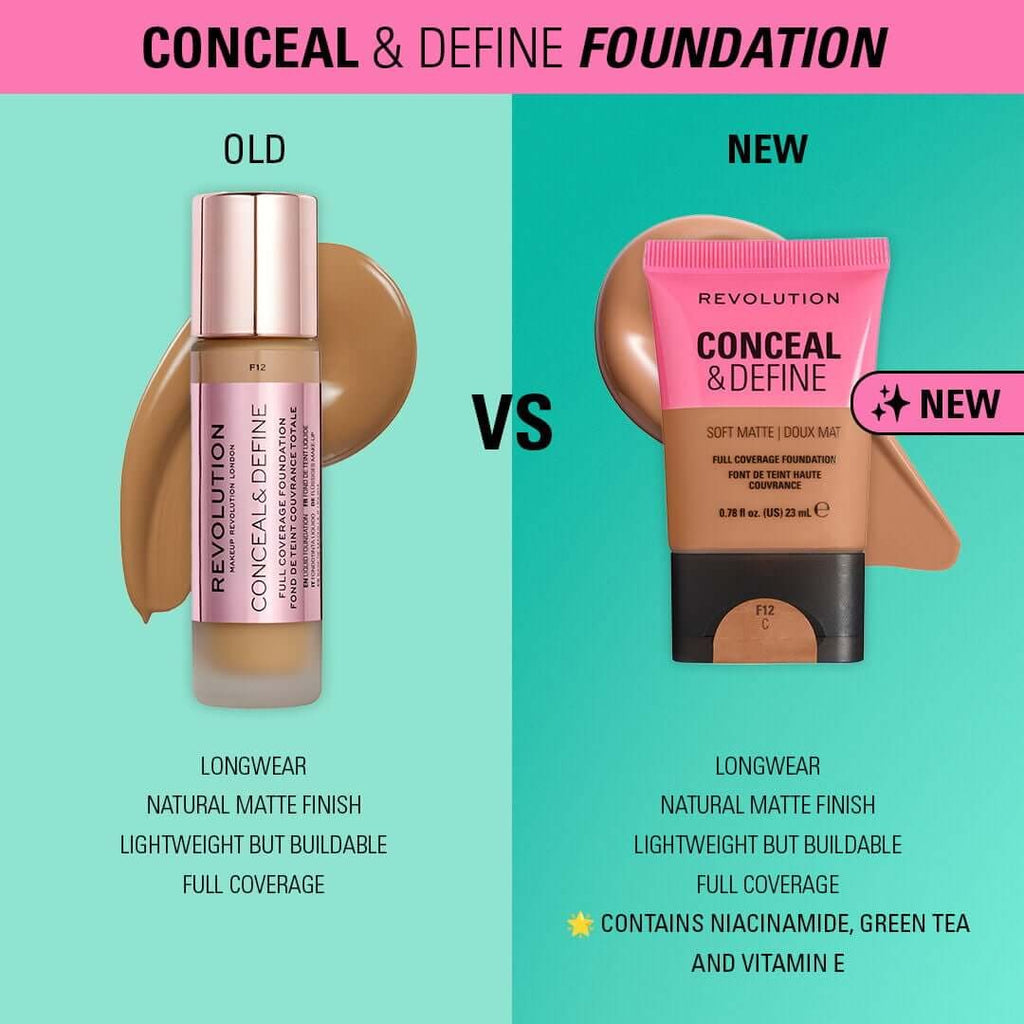 Revolution Conceal & Define Soft Matte Tube Foundation